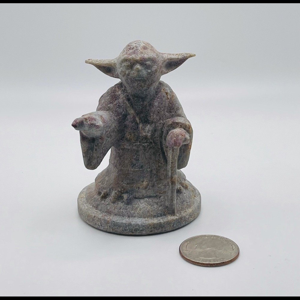Red Sapphire hand-carved Star Wars yoda figure